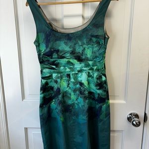 Elie Tahari Green Floral Dress
